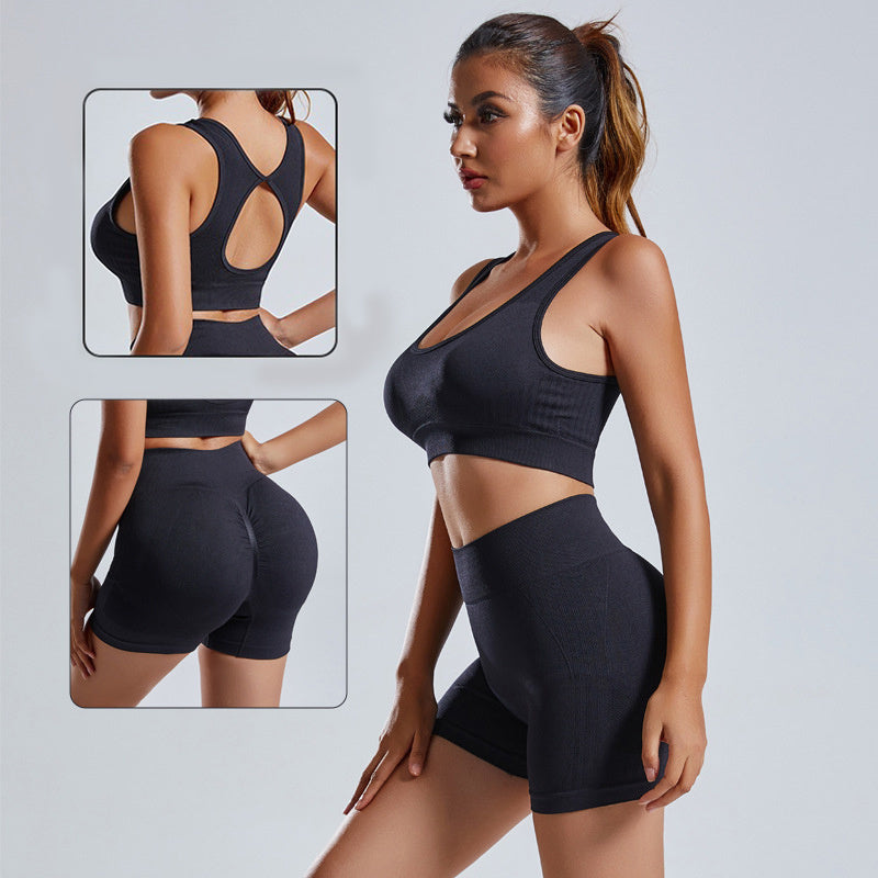 Women's 2-Piece Yoga Set Vest Shorts Tracksuit