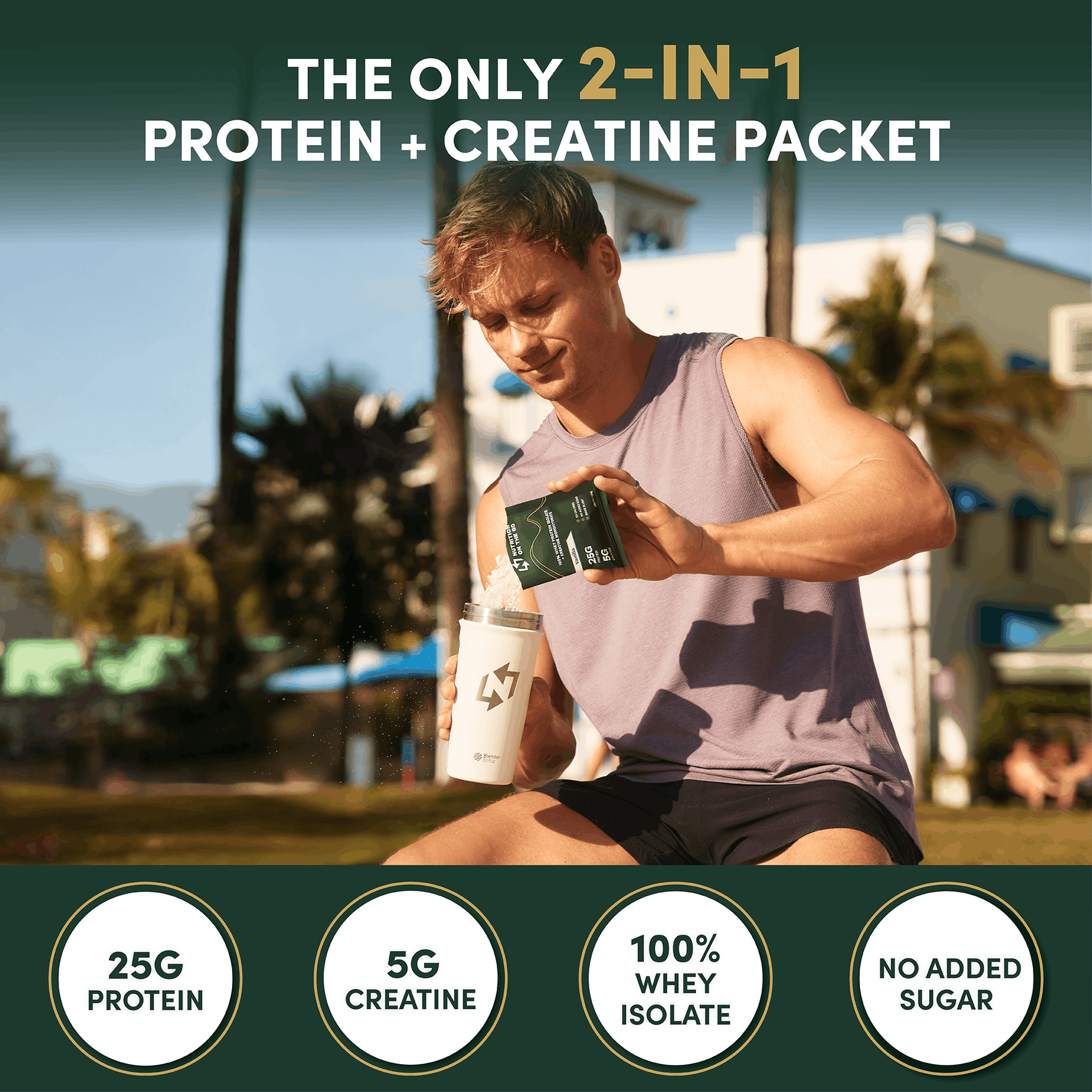 Whey Protein Isolate with Creatine Single Serve Packets
