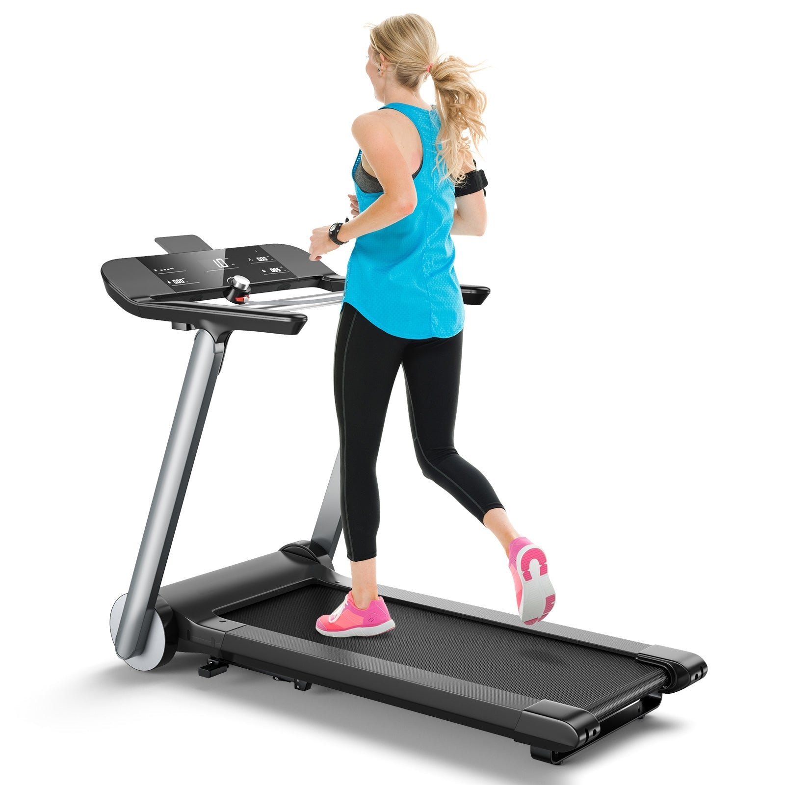 Italian Folding Treadmill with Heart Rate Monitoring Features