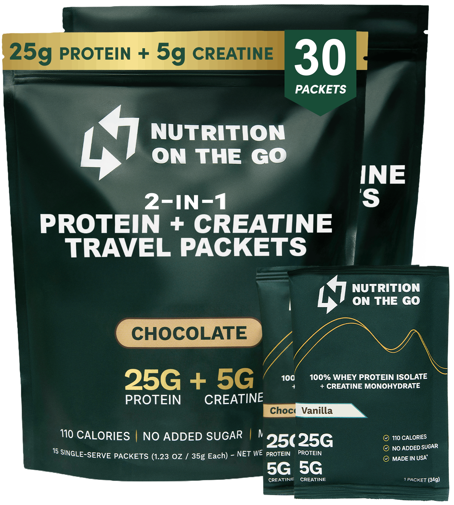 Whey Protein Isolate with Creatine Single Serve Packets