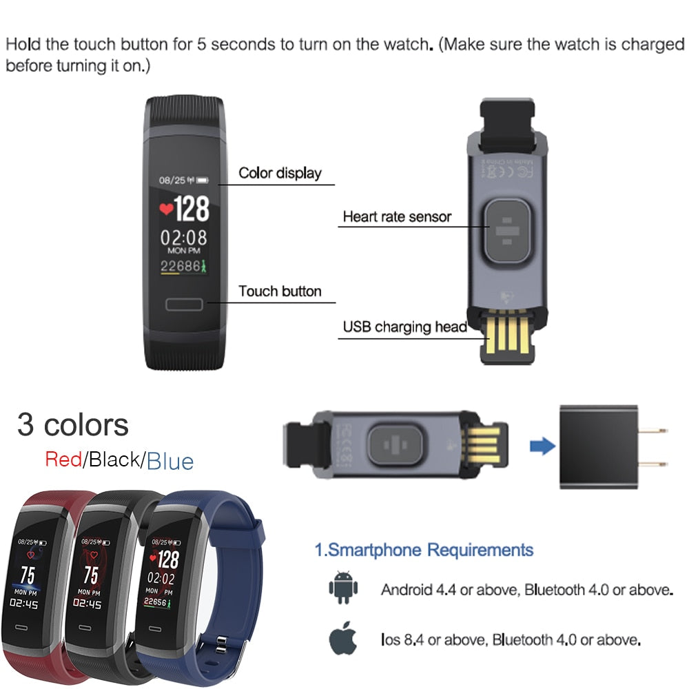 Waterproof Sport Smart Watch Fitness Tracker