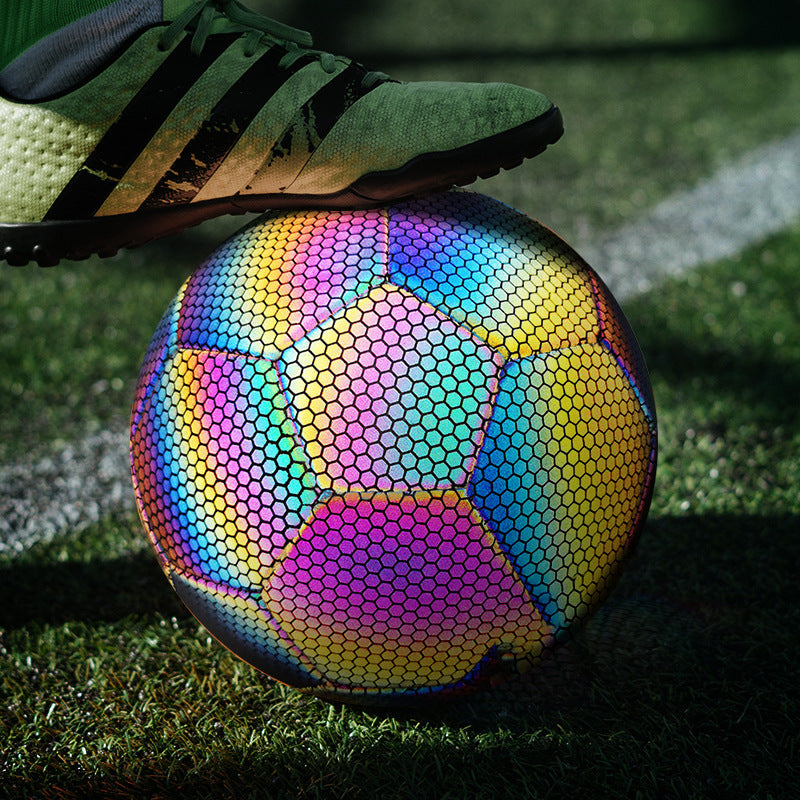 PU Reflective Football Training Ball Low Elastic
