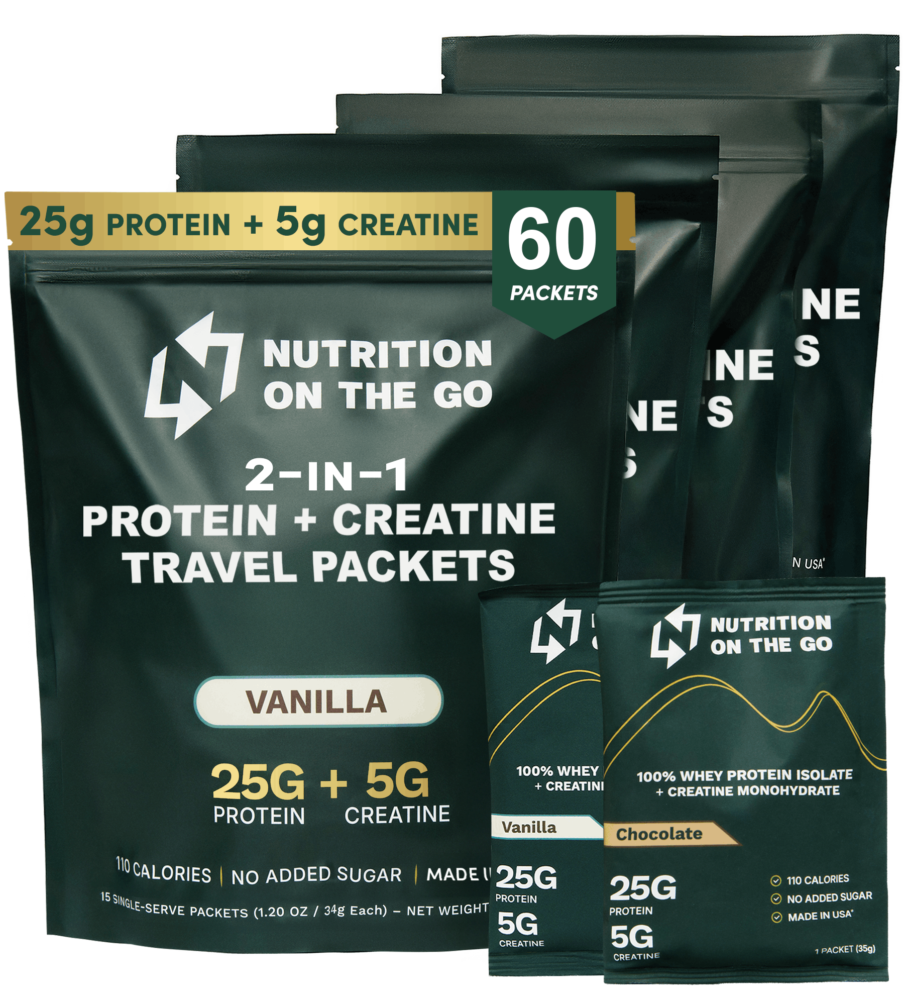 Whey Protein Isolate with Creatine Single Serve Packets