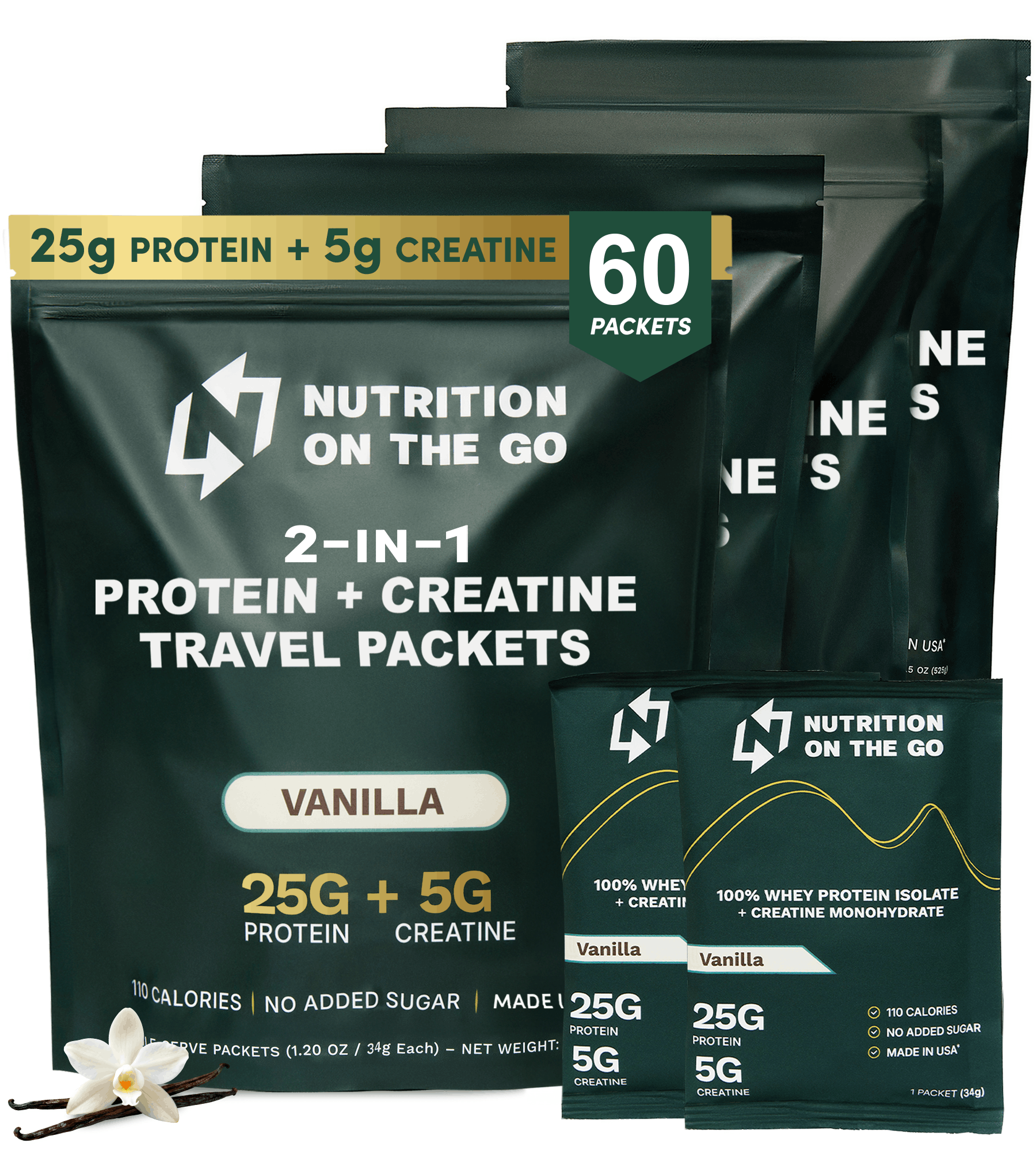 Whey Protein Isolate with Creatine Single Serve Packets