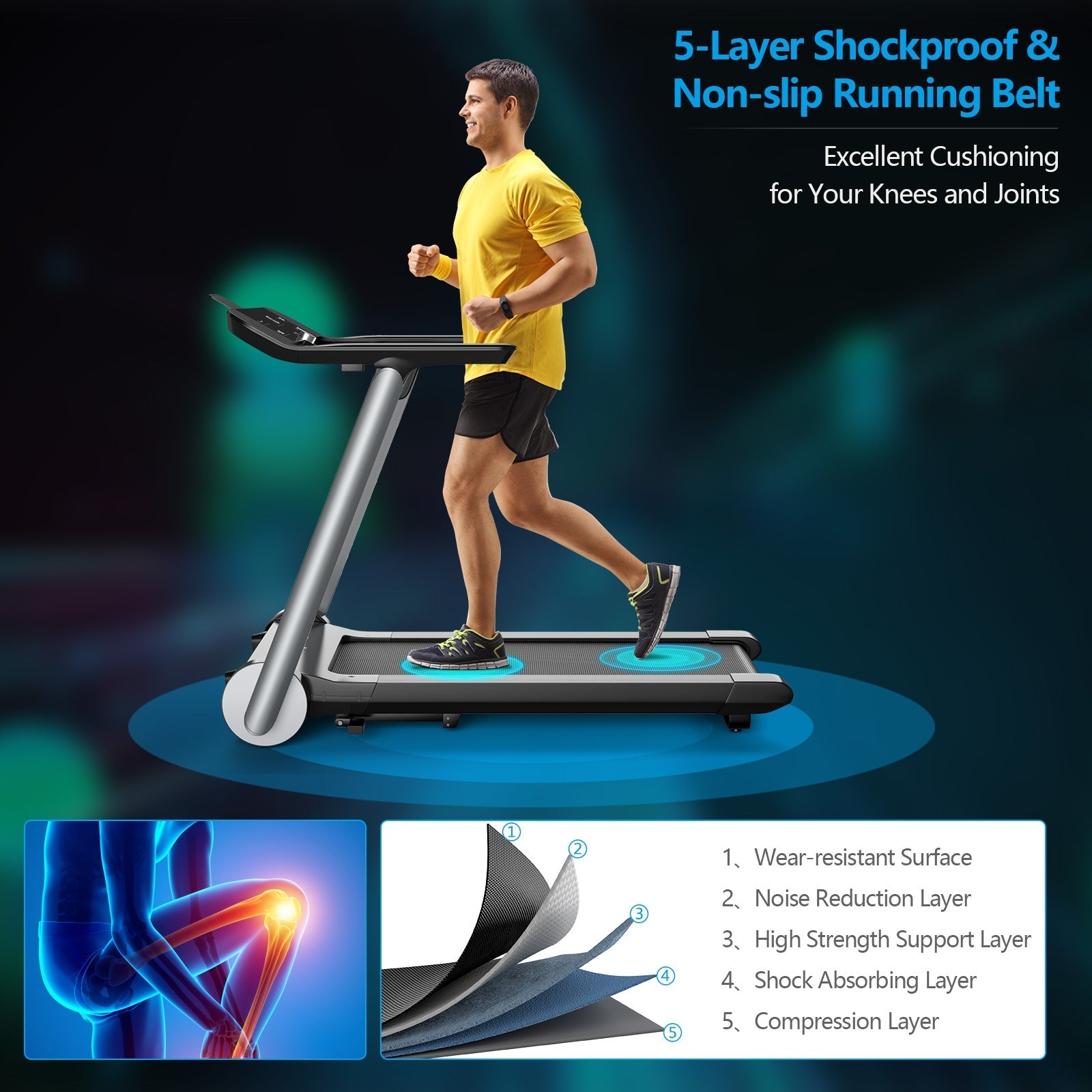 Italian Folding Treadmill with Heart Rate Monitoring Features