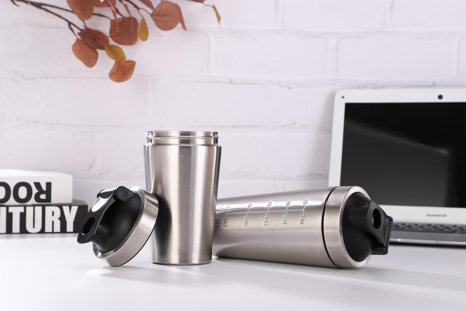 304 Stainless Steel Protein Shaker Bottle with Ball