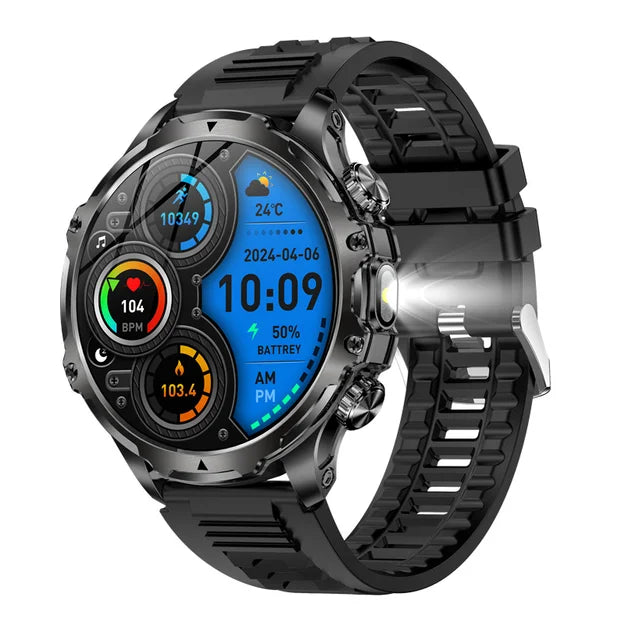 Smart Watch with Flashlight Fitness Tracker