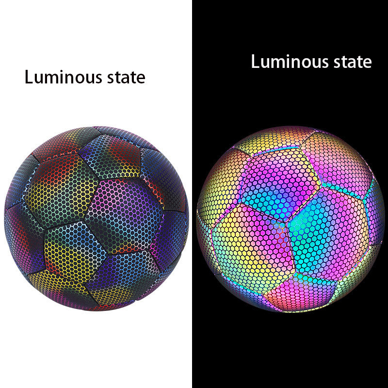PU Reflective Football Training Ball Low Elastic