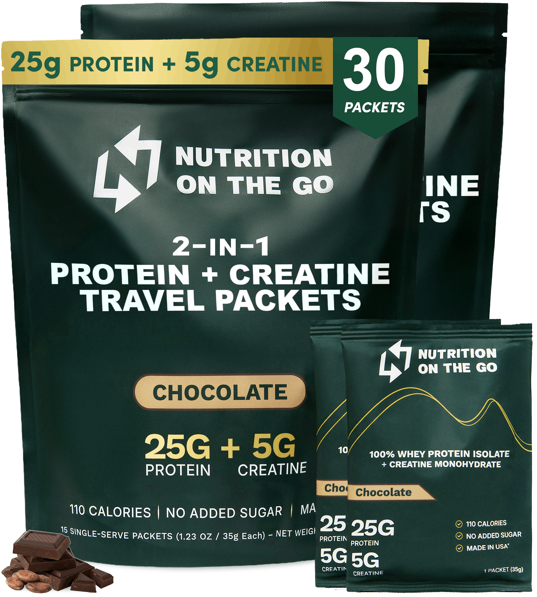 Whey Protein Isolate with Creatine Single Serve Packets