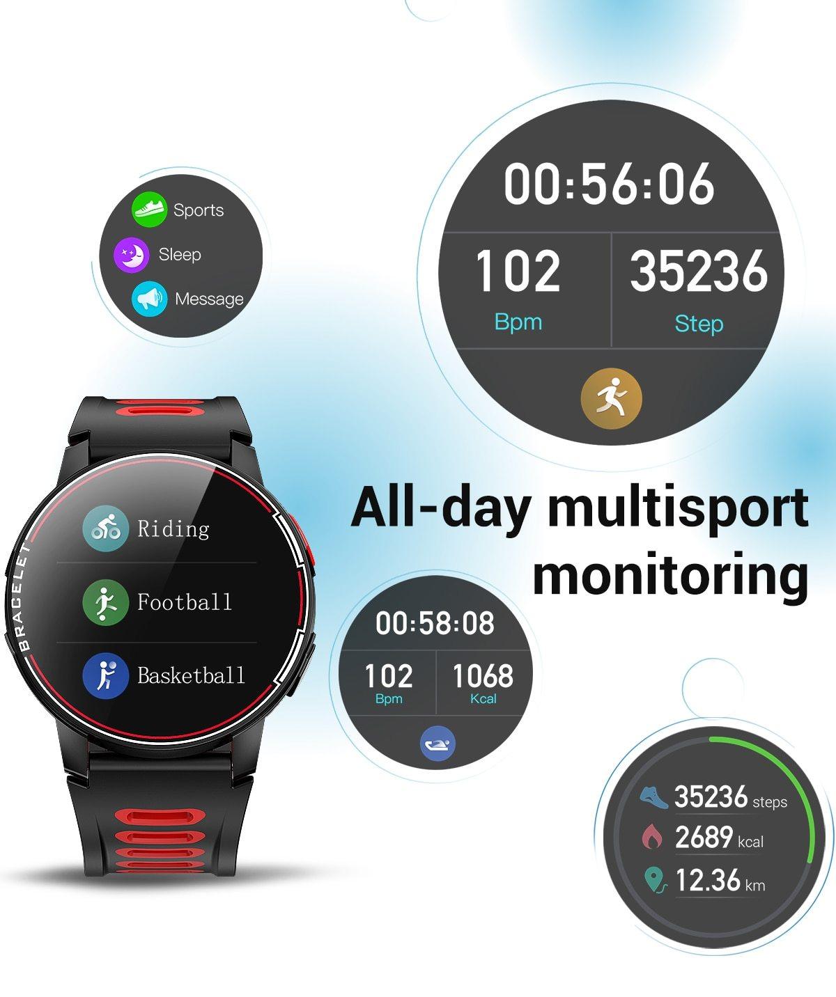 IP68 Waterproof Professional Smart Watch Fitness Tracker
