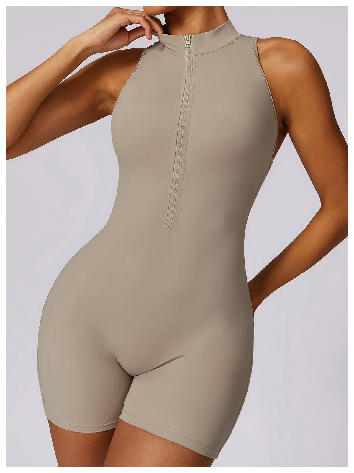 Women's Sleeveless Slim Fit Activewear Jumpsuit