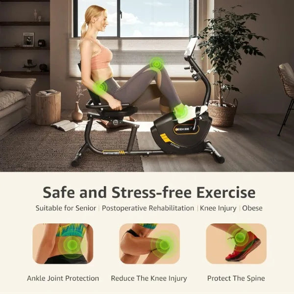 Recumbent Magnetic Exercise Bike for Home Workouts