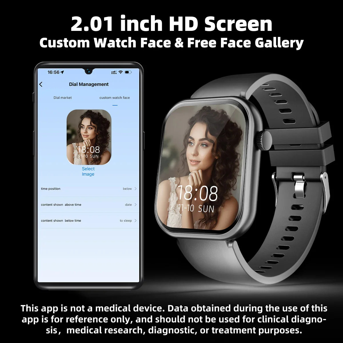 1.83” Smart Watch Fitness Tracker with Call Features