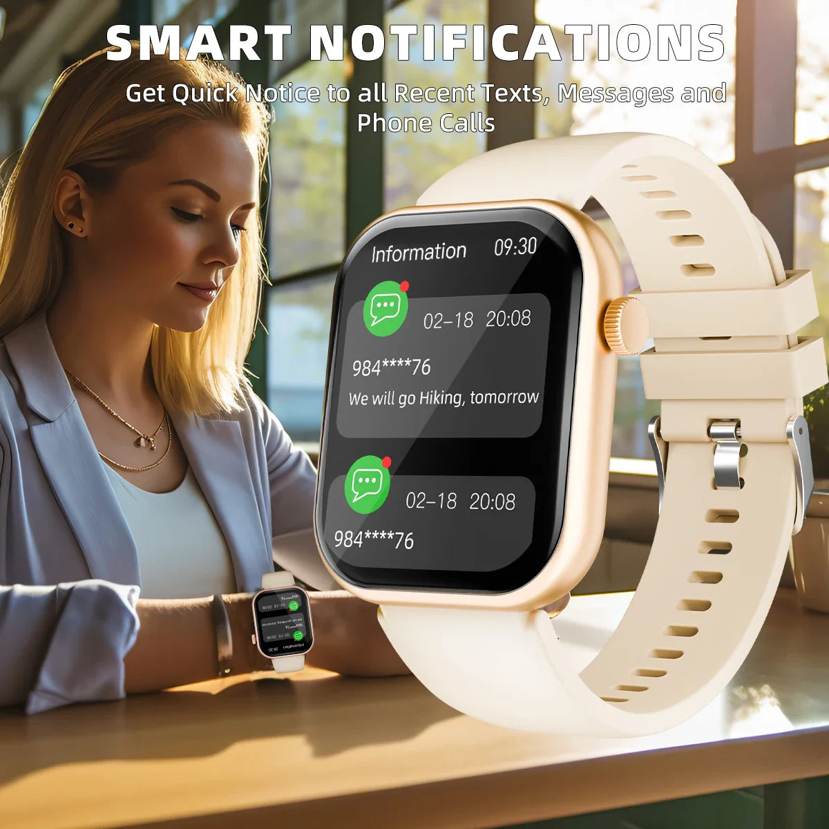 1.83” Smart Watch Fitness Tracker with Call Features