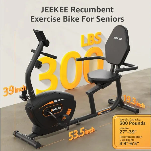 Recumbent Magnetic Exercise Bike for Home Workouts