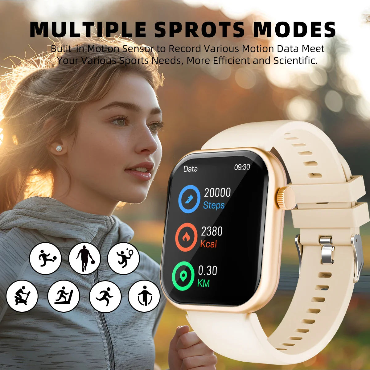 1.83” Smart Watch Fitness Tracker with Call Features