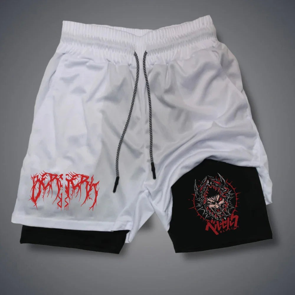 Men's 2-in-1 Compression Gym Running Shorts