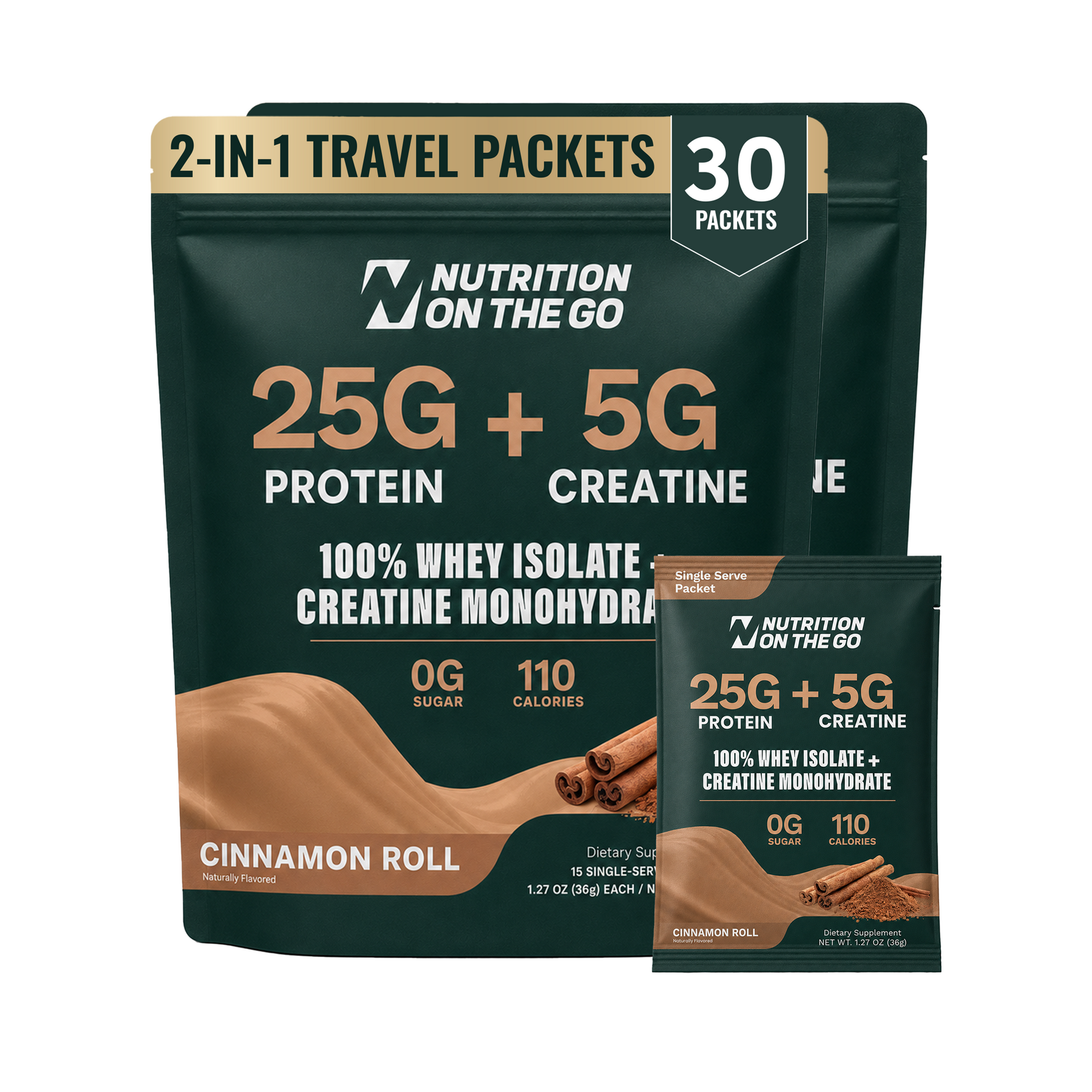 Whey Protein Isolate with Creatine Single Serve Packets
