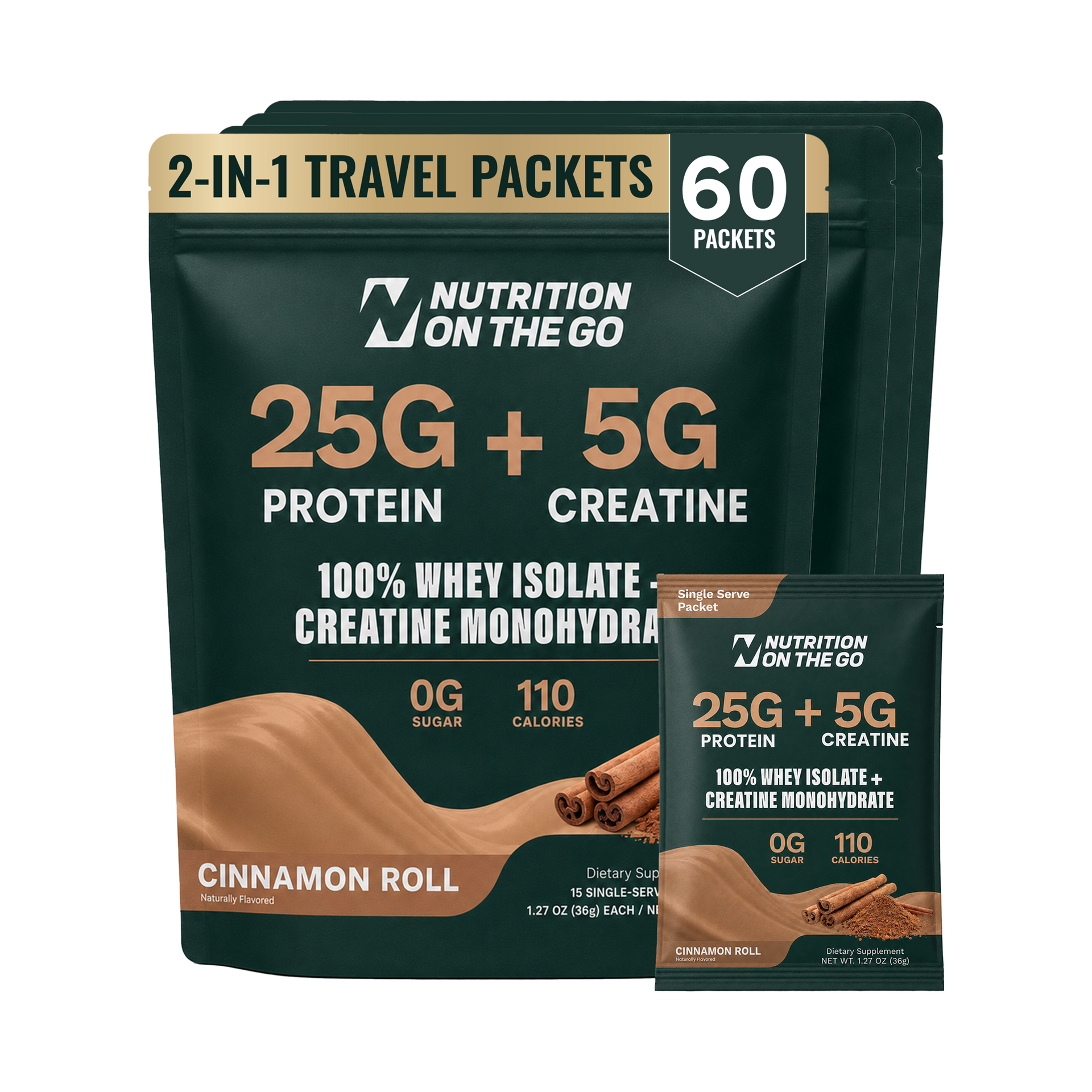 Whey Protein Isolate with Creatine Single Serve Packets