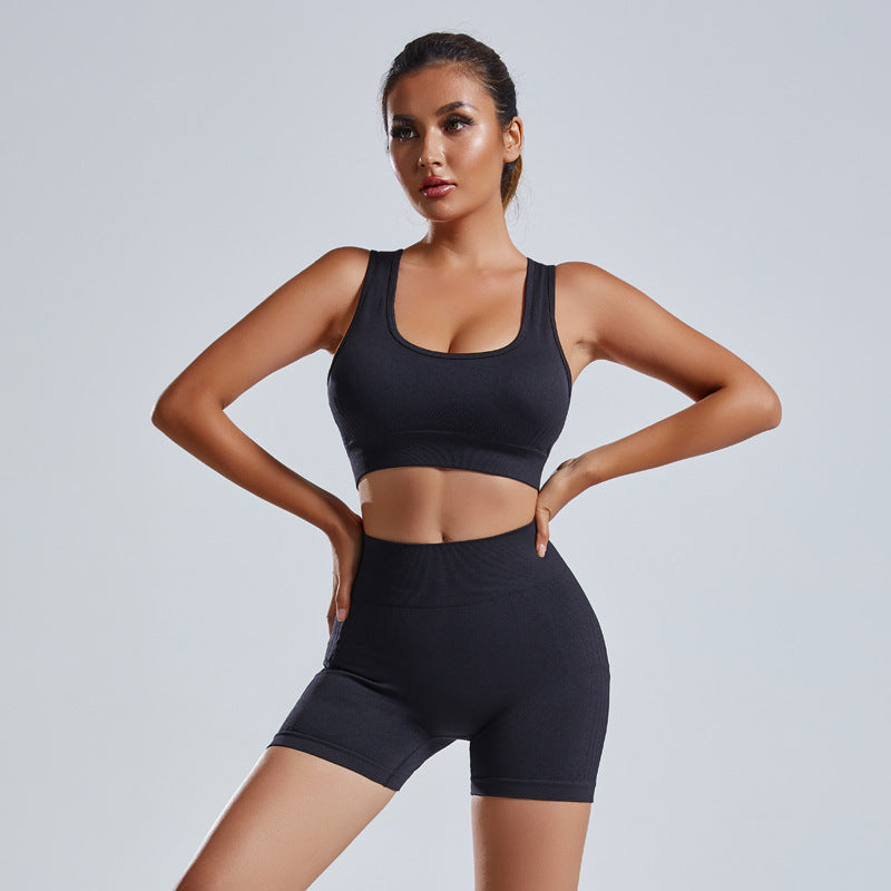 Women's 2-Piece Yoga Set Vest Shorts Tracksuit