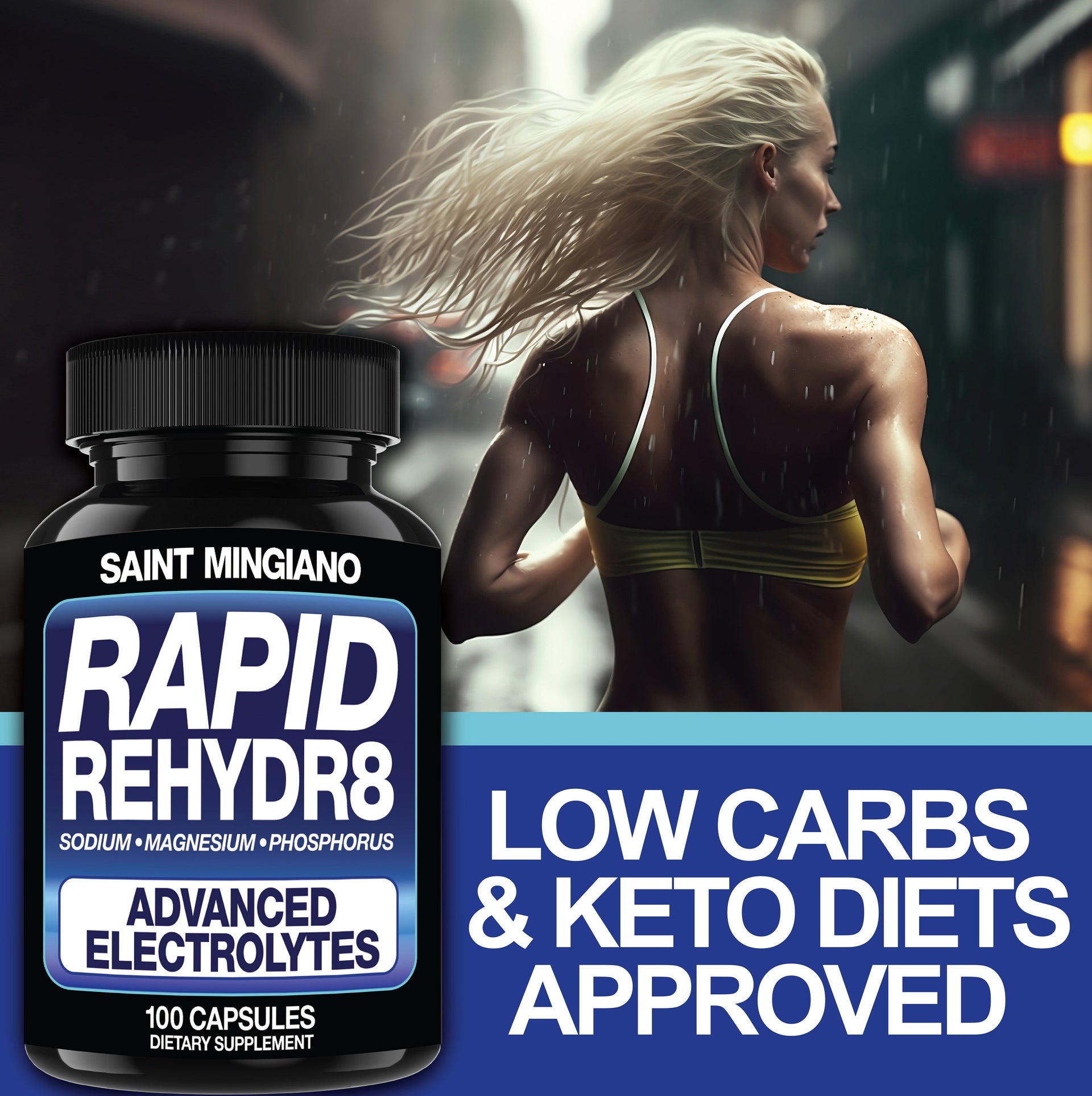 Rapid Rehydr8 Electrolyte Capsules for Muscle Recovery Support