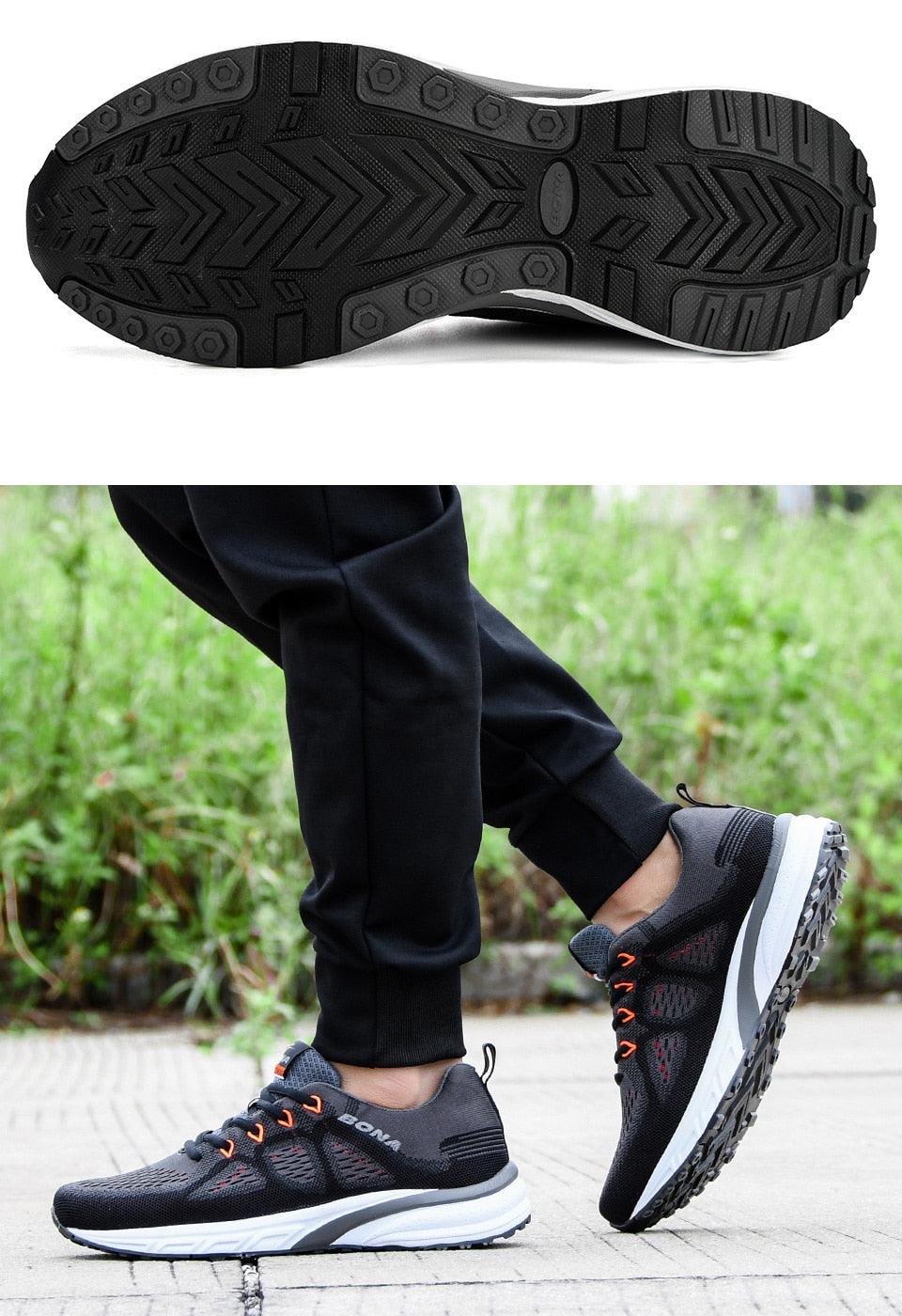 Men's Lightweight Mesh Running Sneakers Non-Slip Trainers