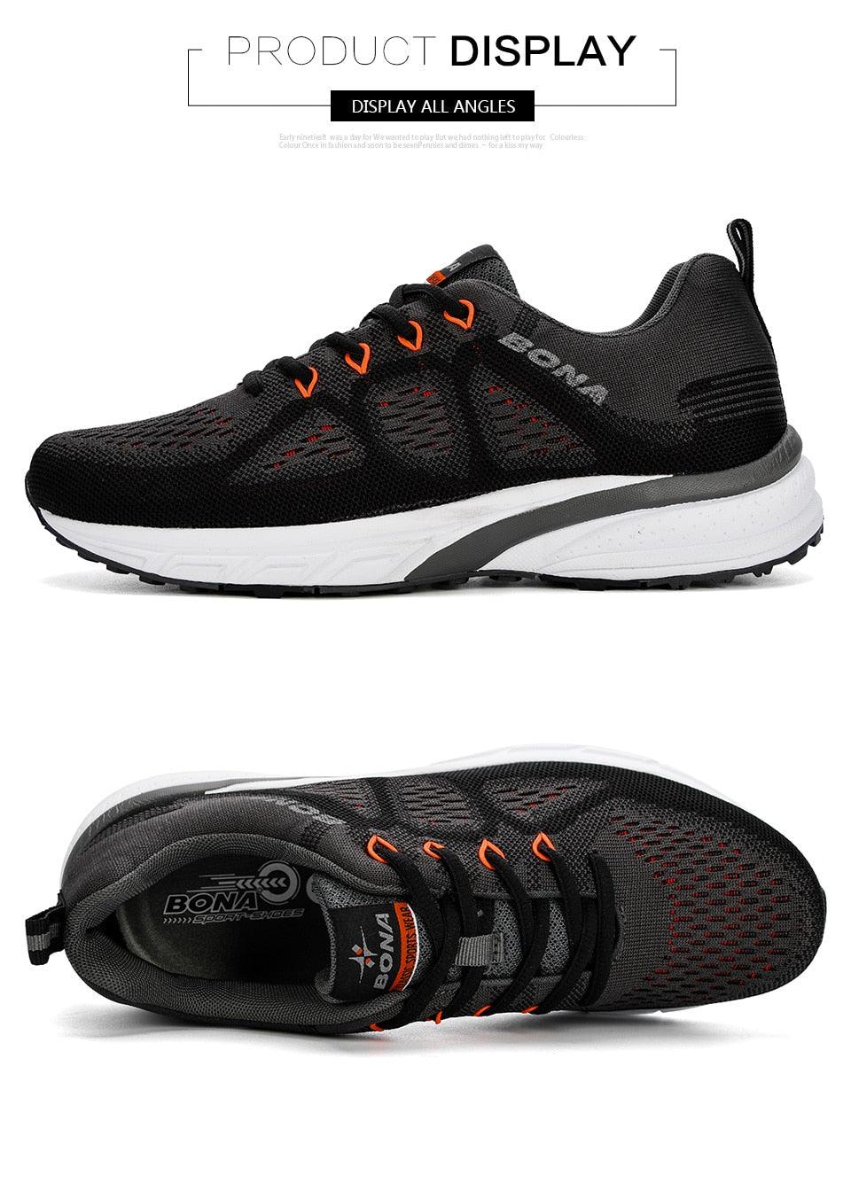 Men's Lightweight Mesh Running Sneakers Non-Slip Trainers