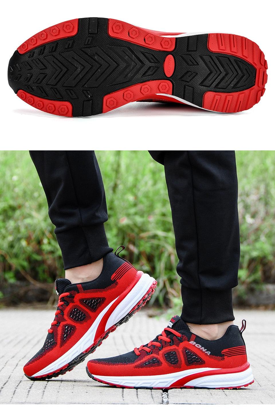 Men's Lightweight Mesh Running Sneakers Non-Slip Trainers