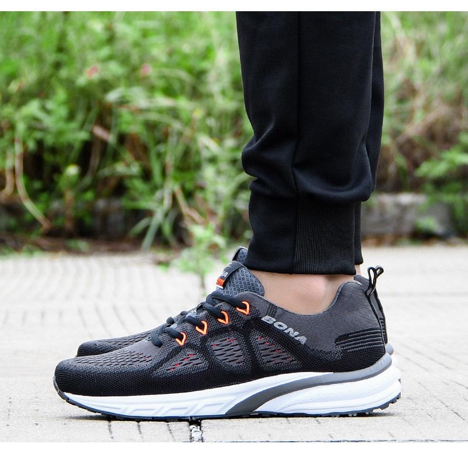 Men's Lightweight Mesh Running Sneakers Non-Slip Trainers