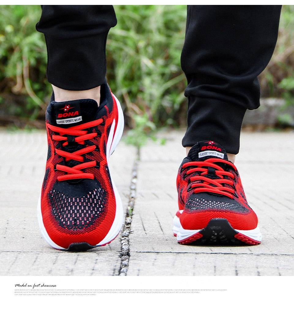 Men's Lightweight Mesh Running Sneakers Non-Slip Trainers