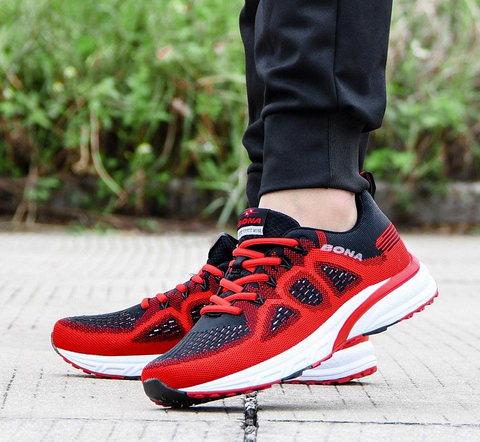 Men's Lightweight Mesh Running Sneakers Non-Slip Trainers