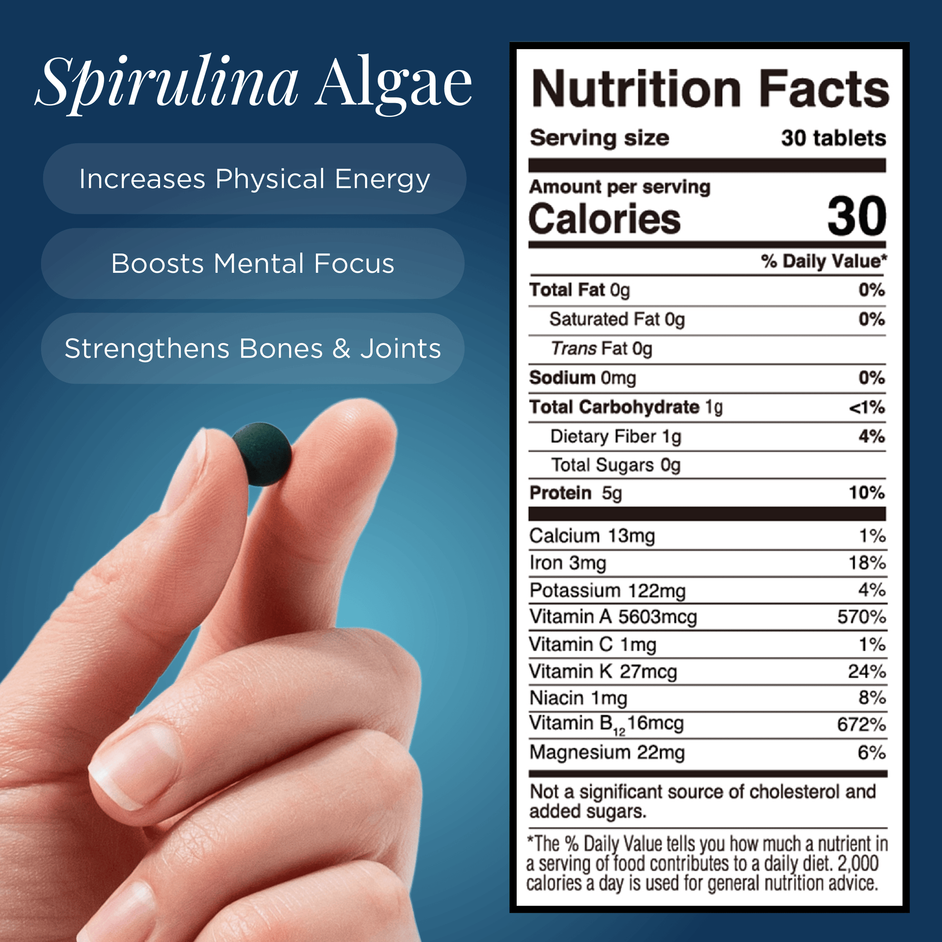 Spirulina Large Bag Nutrient Dense Supplement