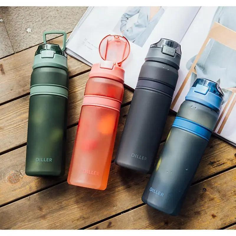 Portable Tritan Water Bottle with Straw for Fitness