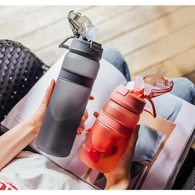 Portable Tritan Water Bottle with Straw for Fitness