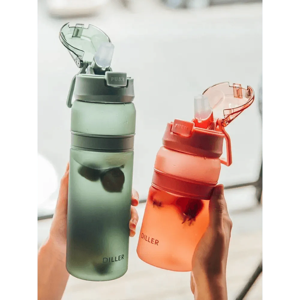Portable Tritan Water Bottle with Straw for Fitness