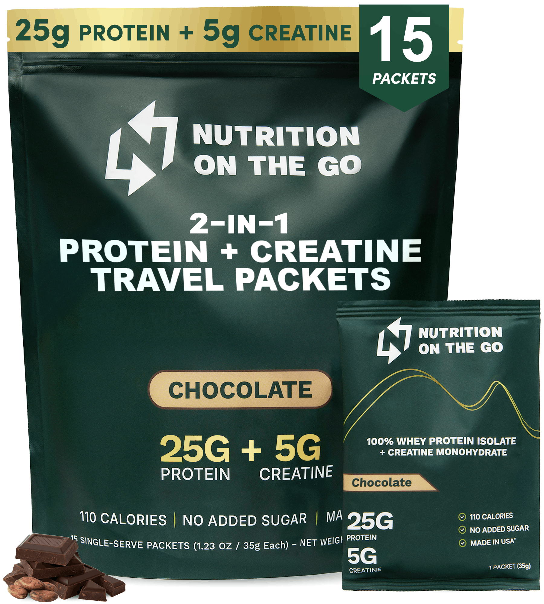 Whey Protein Isolate with Creatine Single Serve Packets